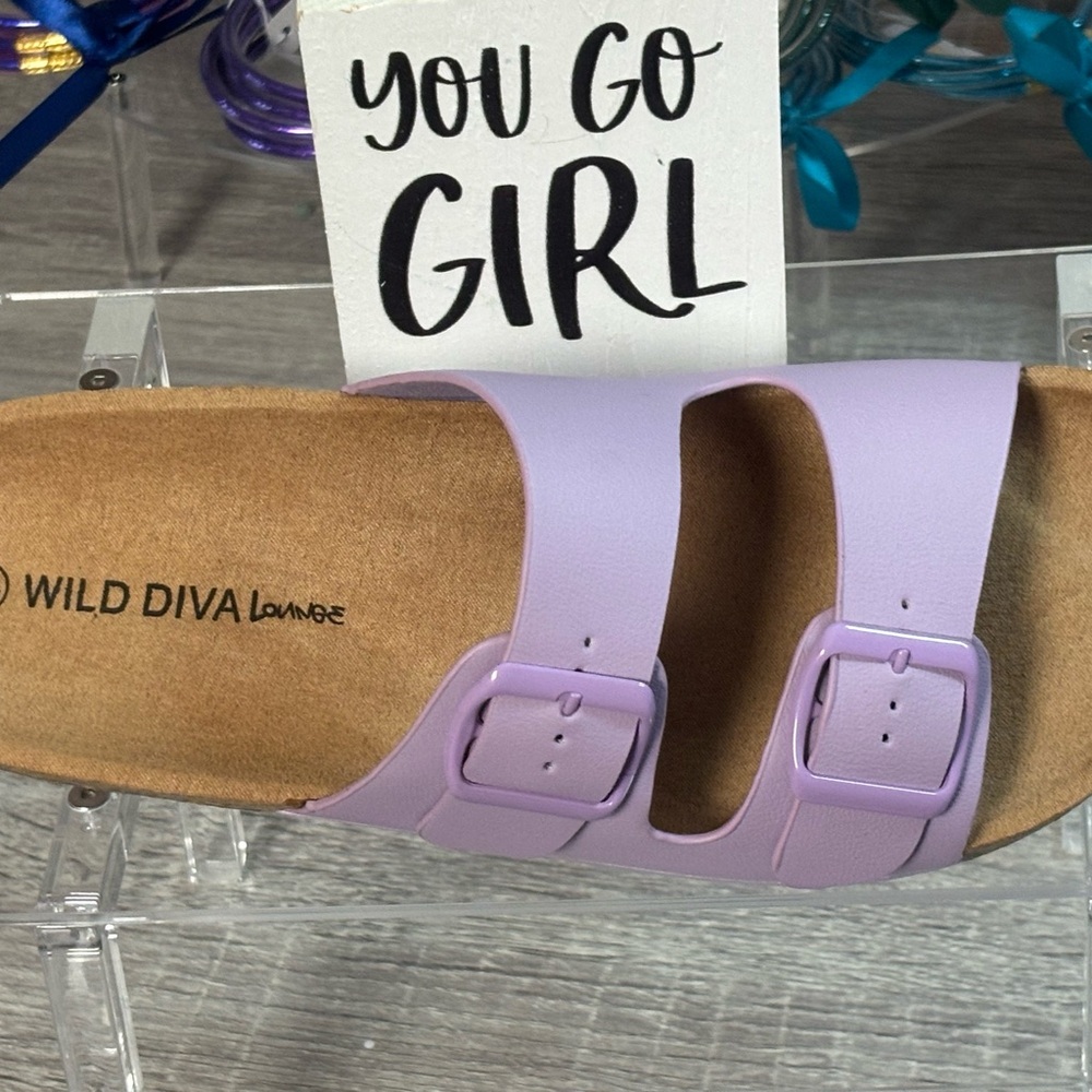 Comfy, summer shoes, purple